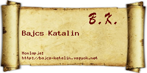 Bajcs Katalin névjegykártya